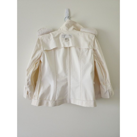 Doncaster Womens 3/4 Sleeve Blazer Jacket Ivory Cotton-Blend Unlined Size 6 - Picture 5 of 8
